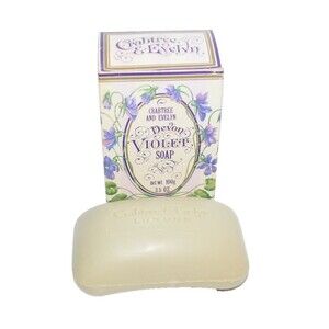 Vtg Crabtree & Evelyn Devon Violet‎ Soap 3.5 oz 100g In Box Retired